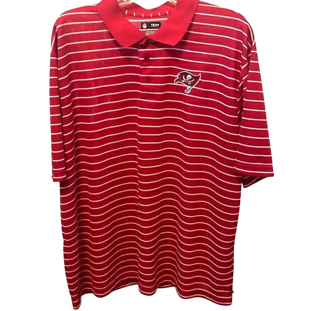 NFL Tampa Bay Buccaneers Men’s Striped Polo Shirt XXL NWOT